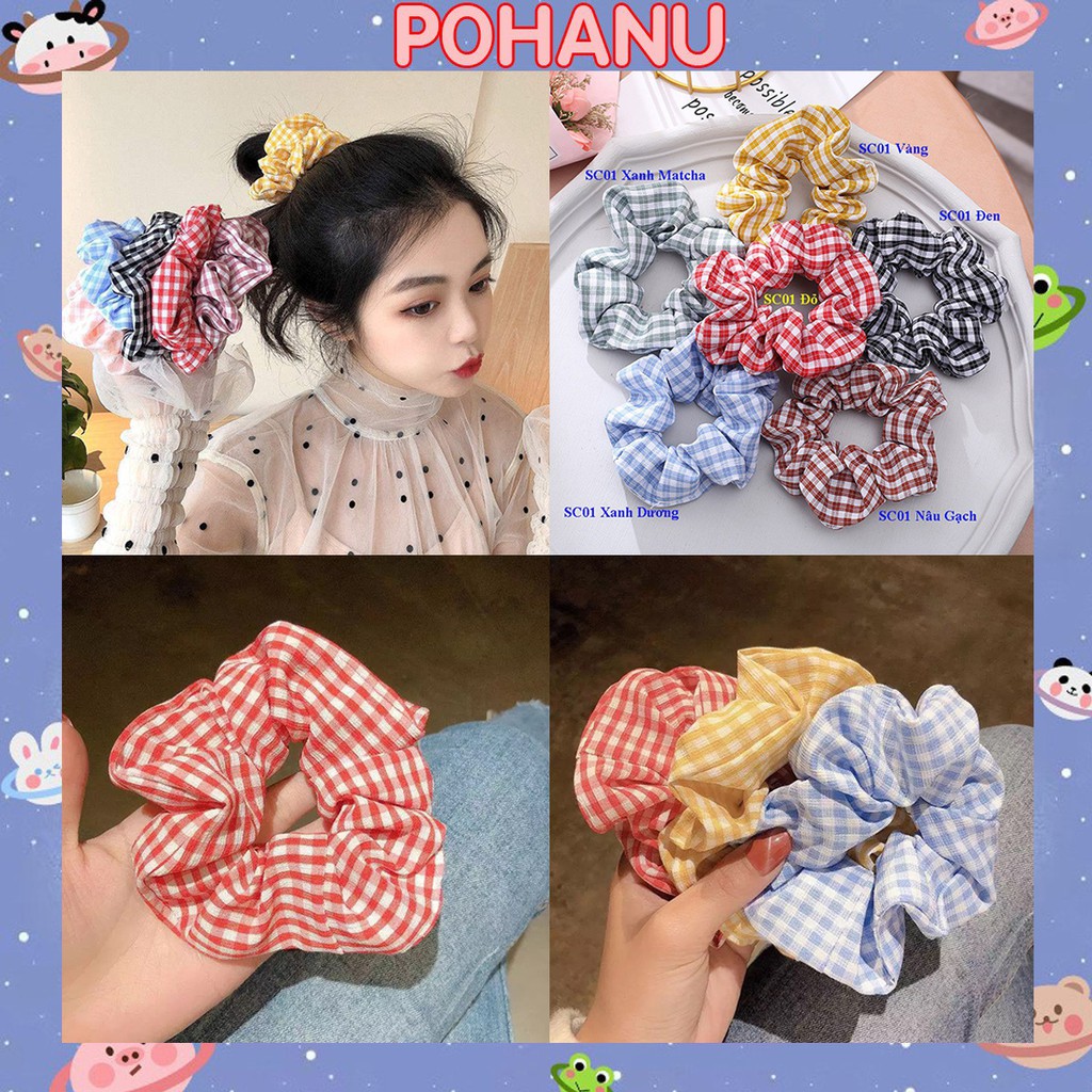 Cột Tóc Vải Scrunchies Nhiều Màu SC01