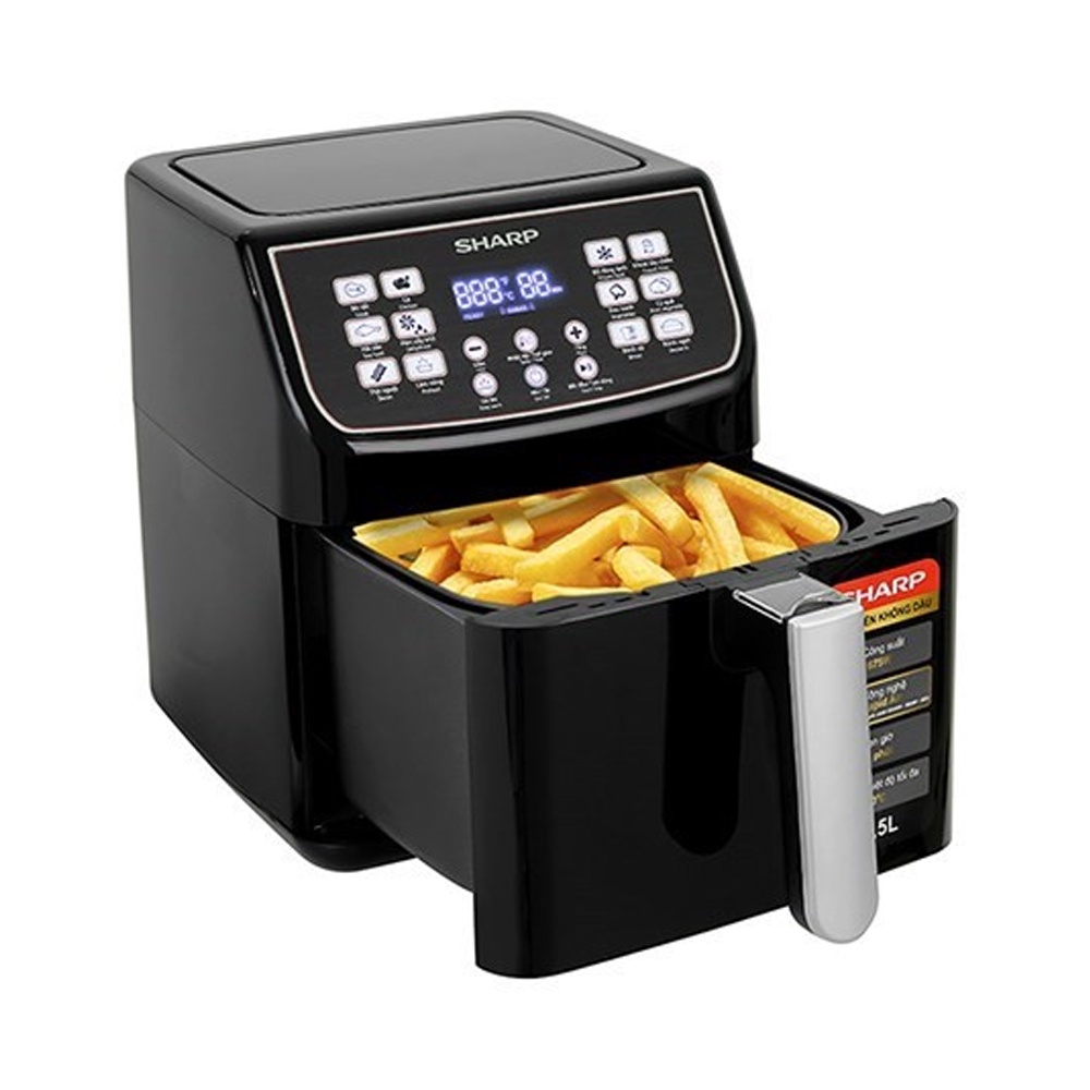 Nồi chiên không dầu Sharp KF-AF55EV-BK - Bảo hành 12 tháng