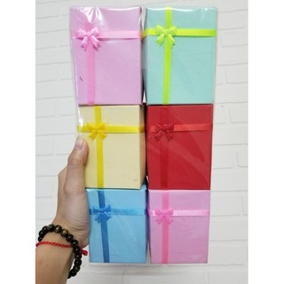 Combo 12 Hộp Nơ Ép Trơn Đựng Quà Đựng Nhẫn Đựng Chuỗi Đá Size 9,5 X 7 X 2,5cm