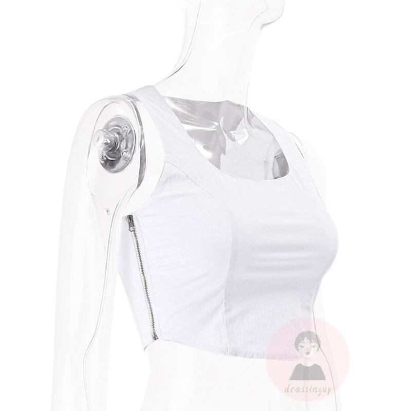 Áo Sát Nách Cổ Chữ U Lưng Thắt Dây Thời Trang Mùa Hè Cho Nữ