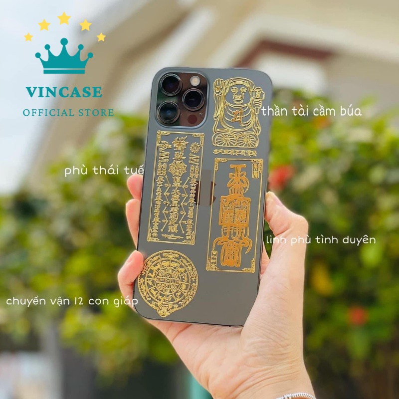 Miếng Linh Phù Dán Điện Thoại Tài Lộc Phù Hợp Dán Tất Cả Các Dòng Điện Thoại Đẹp Lung Linh-Vincase