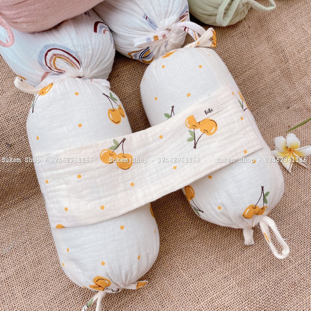 Gối Chặn Sơ Sinh/Gối Chặn BéBé Cho Bé Sơ Sinh Vỏ Đỗ Tự Nhiên Giúp Bé Ngủ Ngon