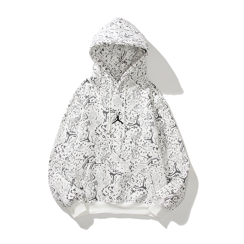 Áo hoodie Jordan vải cotton lót lông cừu cá tính thời trang 3019