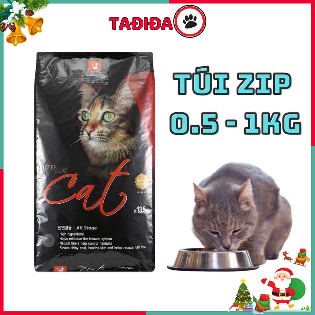 Thức Ăn Hạt Cho Mèo Cat's Eye Hàn Quốc Túi Zip 500g - 1kg - Tadida Pet