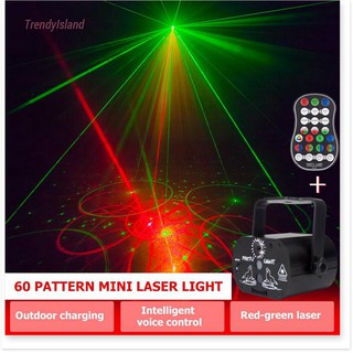 Đèn Led Laser Chiếu Sáng Sân Khấu Mini Cổng Usb