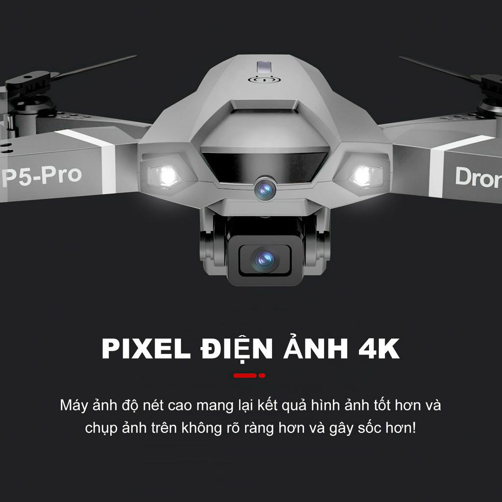 Flycam P5 Pro, Máy bay quay phim 4K Drone Mini giá rẻ - Máy Bay Điều Khiển Từ Xa