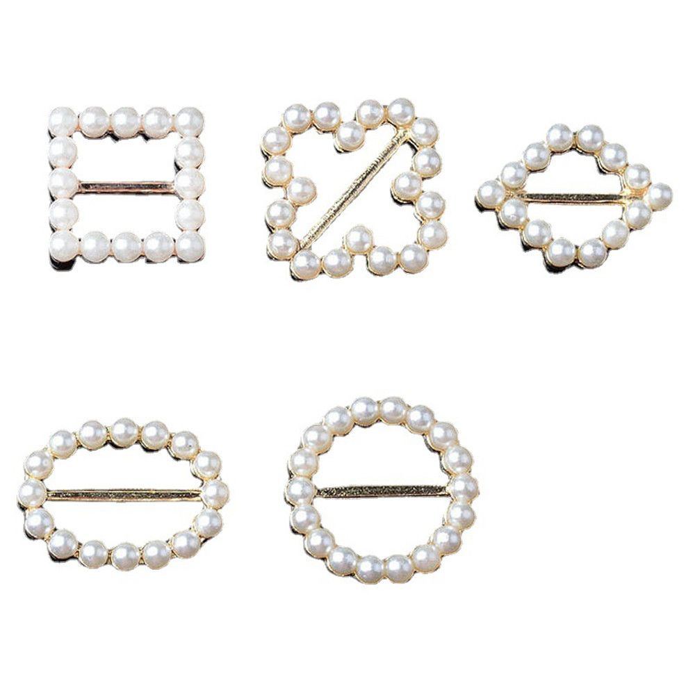 Nút thắt buộc dây ruy băng chống trượt đính ngọc trai nhân tạo đẹp mắt