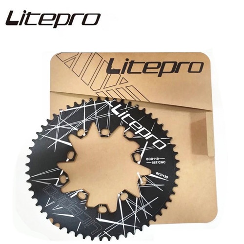 Litepro MTB Bike 110/130MM Oval Double BCD Chainring 54/56/58T Crankset Doval Driveline 5 Holes Chainwheel For Folding Bike