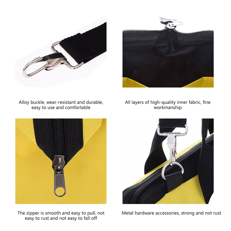 Túi Đựng Dụng Cụ Sửa Chữa Miệng Rộng 14 Ngăn Tiện Dụng Cho Nam