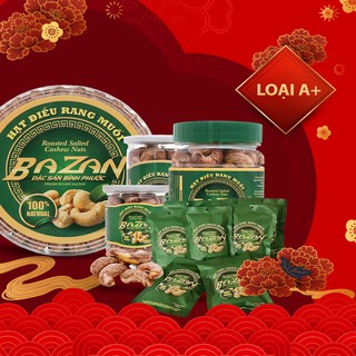 Hạt điều Bình Phước rang muối Bazan nguyên hạt size to bự, nguyên vỏ lụa sạch [loại A+ chất lượng xuất khẩu - true SEED]