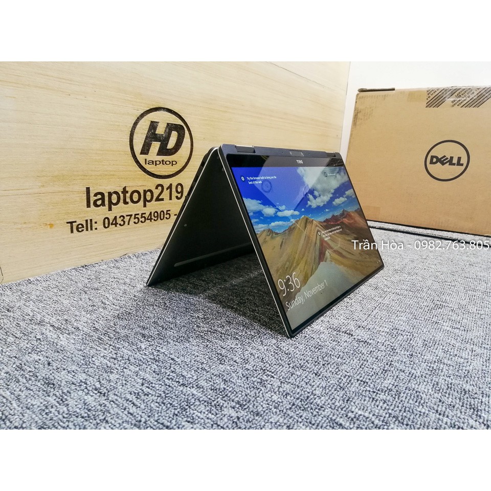 Laptop Dell XPS 13 9365 - Core i7 7Y75, Ram 8GB, ổ SSD 256GB, Màn hình 13inch FullHD cảm ứng xoay 360 độ, vỏ nhôm, 1,2kg | BigBuy360 - bigbuy360.vn