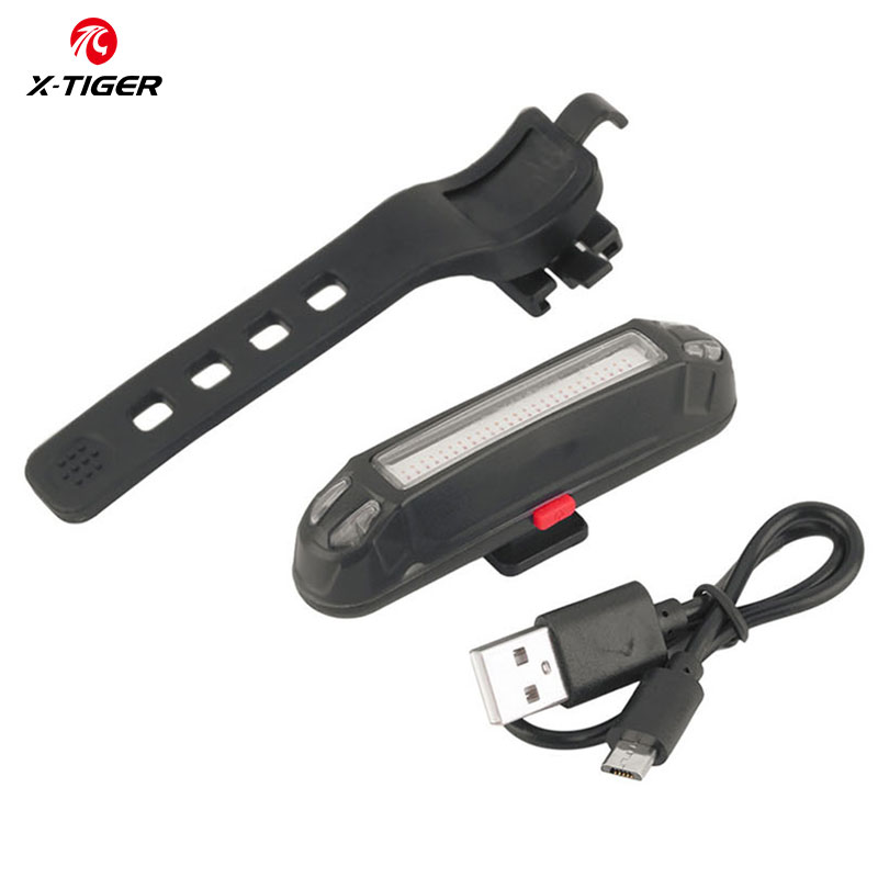 Đèn LED X-TIGER gắn đuôi xe đạp sạc cổng USB chuyên dụng