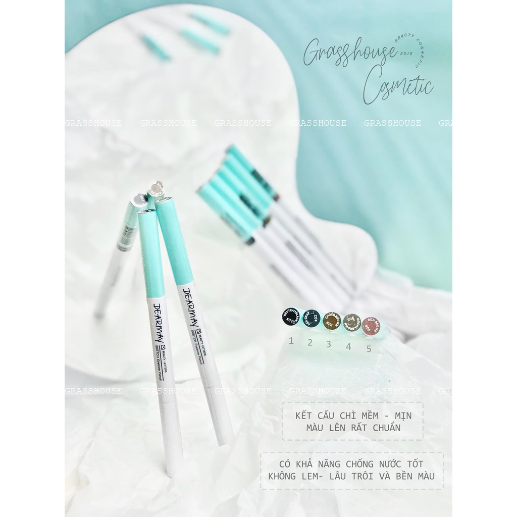 CHÌ KẺ CHÂN MÀY DẠNG GEL DEARMAY FIXTAY EYEBROW HÀN QUỐC MÀU SIÊU TỰ NHIÊN