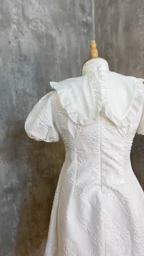 Váy Xốp Hoa Cổ Bèo Nơ Tiểu Thư, Váy Xinh Phối Nơ Voan Xinh Xắn | BigBuy360 - bigbuy360.vn