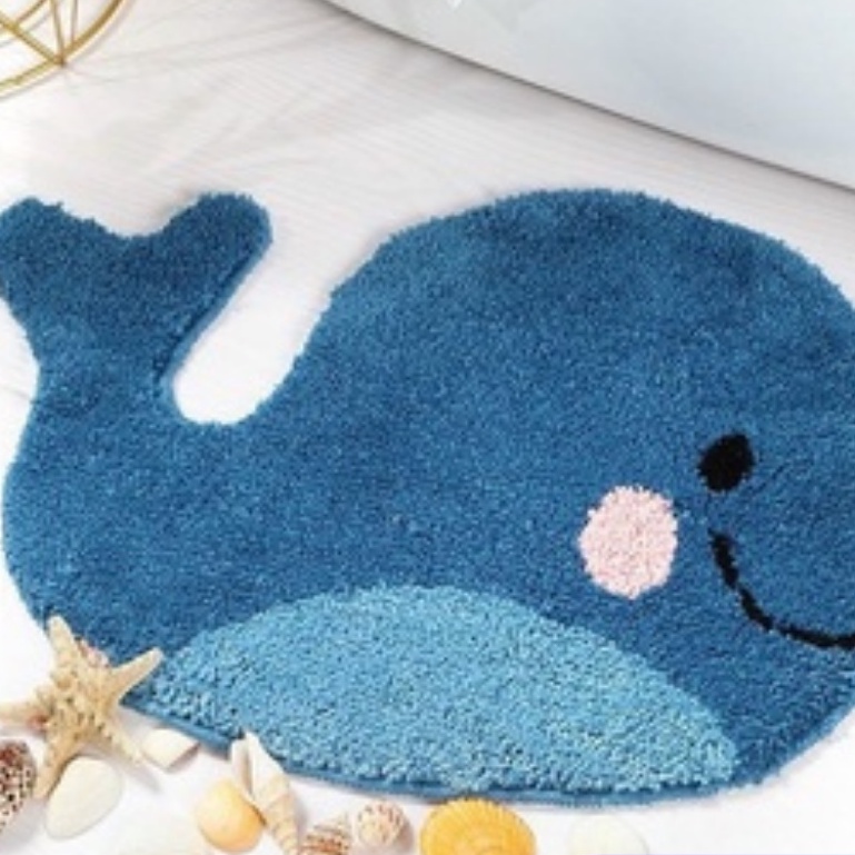 Thảm lau chân lông cừu 3D họa tiết hình thú dễ thương, mặt sau lớp chống trơn trượt, thấm hút cực kỳ tốt - CHAGAMO