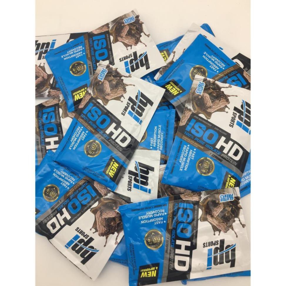 Gói thử Sample sữa tăng cơ bắp Bpi Bpisports Iso HD 100% pure whey isolate 1 lần dùng (32gram)  - Chính hãng