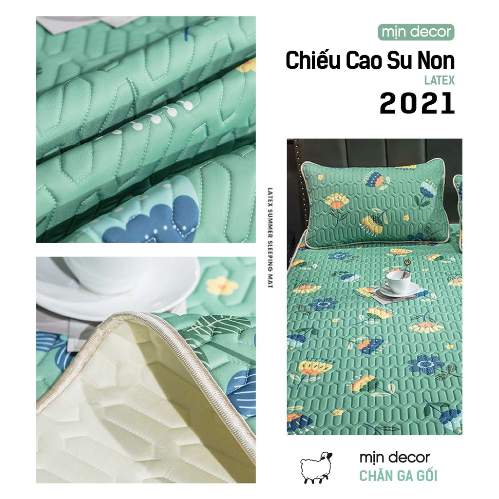 [Hot 2021] Chiếu Cao Su Non Mịn Decor - Chiếu Điều Hòa Sợi Cao Su Non Họa Tiết 3D thoáng mát, độ bền cao