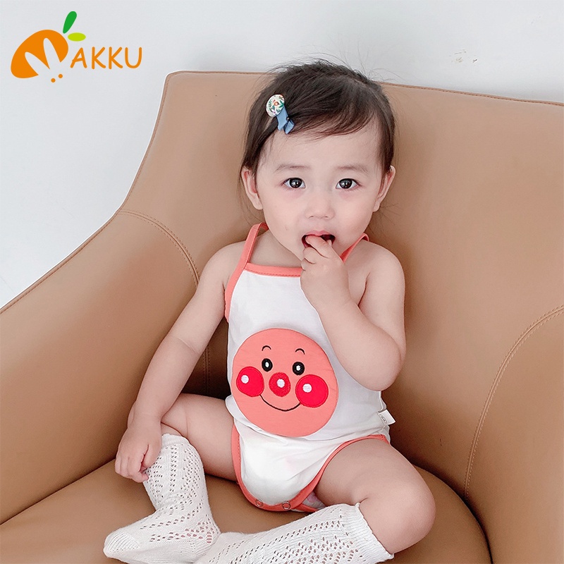 Áo liền quần Tay Ngắn Kèm Nón Họa Tiết Hoạt Hình Đáng Yêu Thời Trang Mùa Hè Cho Bé