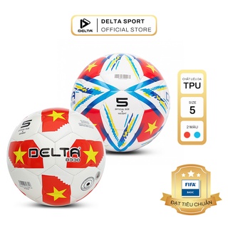 Bóng đá cờ Việt Nam DELTA 5M size 5 da TPU tổng hợp, chơi trên sân cỏ nhân tạo hoặc trong nhà phù hợp từ 12 tuổi