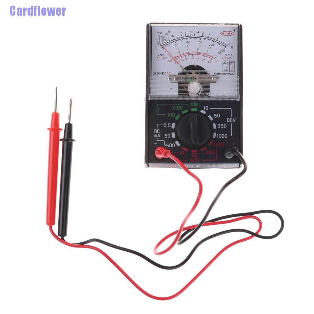 (Hàng Mới Về) Đồng Hồ Đo Điện Áp Cardflower Dc / Ac 1000v 250ma 1k