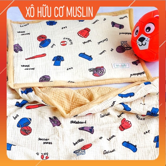 Chăn xô hàn quốc hình đáng yêu [Organic Muslin]