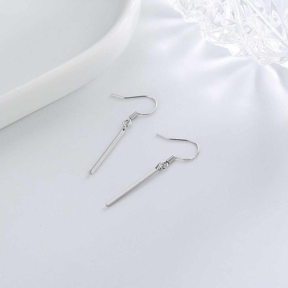 Bông Tai Hình Chữ Nhật Màu Sắc Đơn Giản Phong Cách Hàn Quốc Cổ Điển Thời Trang Cho Nữ