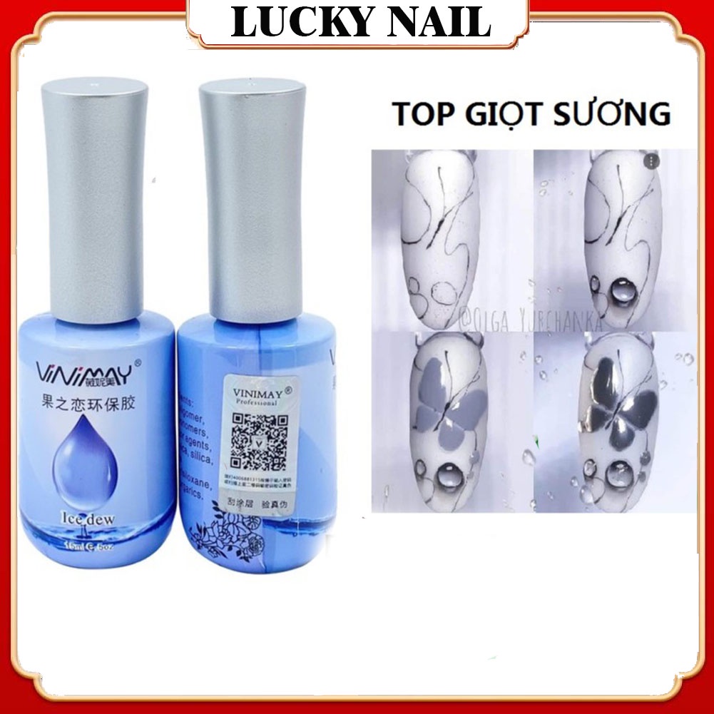 Top giọt sương Vinimay, Sơn gel Top Tạo hiệu ứng nước, giọt sương