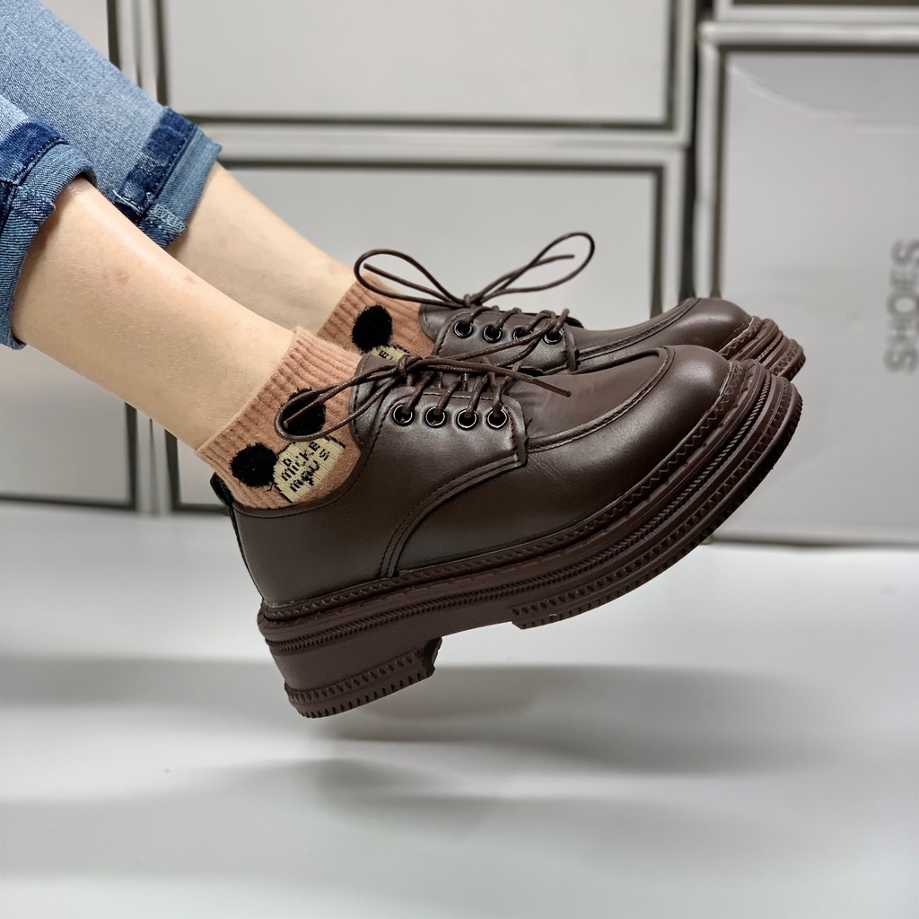 GIÀY OXFORD KELLY DA MỊN ĐẾ KẾP HỌA TIẾT ĐỘC QUYỀN LOVESHOES MÃ D777