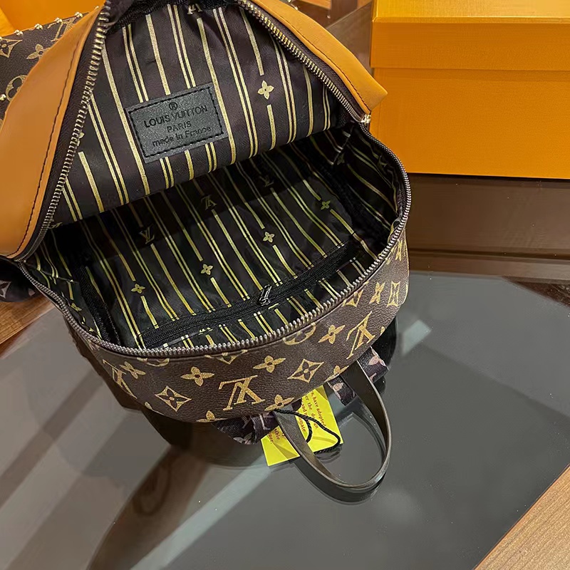 Balo da mini nữ lv giá rẻ đẹp PUKA cặp mini nữ đi học thời trang unisex da pu chống nước