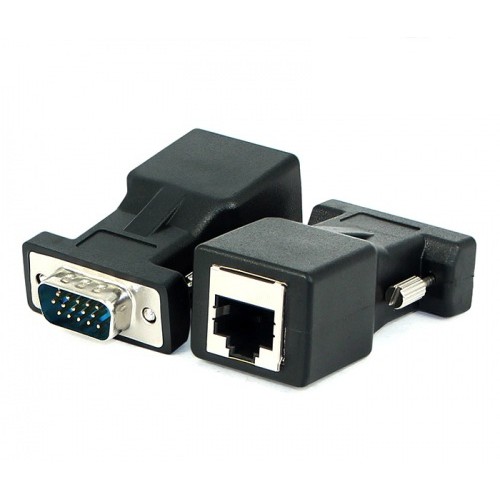 Đầu chuyển VGA sang RJ45 CAT5 CAT6-30M ( 2 chiếc)