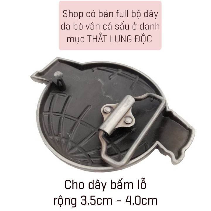 [HOT] Đầu Khóa Thắt Lưng Rồng Vàng Phong Các Phú Lê- Khá Bảnh (Cho dây đục lỗ 3.4-3.8cm)