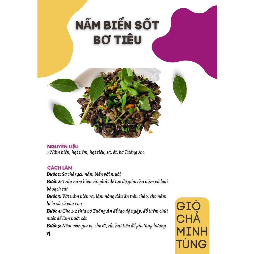 Nấm Biển Tươi Siêu Giòn, vị hải sản có thể chế biến đa dạng