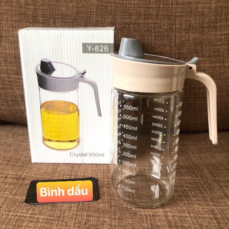 Bình đựng dầu, bình đựng gia vị thủy tinh chịu nhiệt