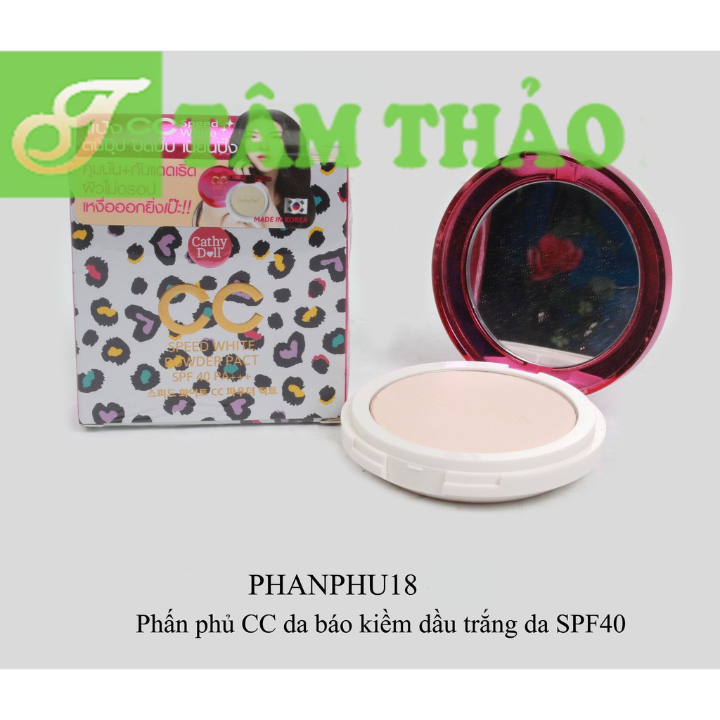 Phấn phủ CC da báo kiềm dầu trắng da SPF40 Thái Lan (số 21) da sáng 8809349140109, (số 23) màu da 8809349140116