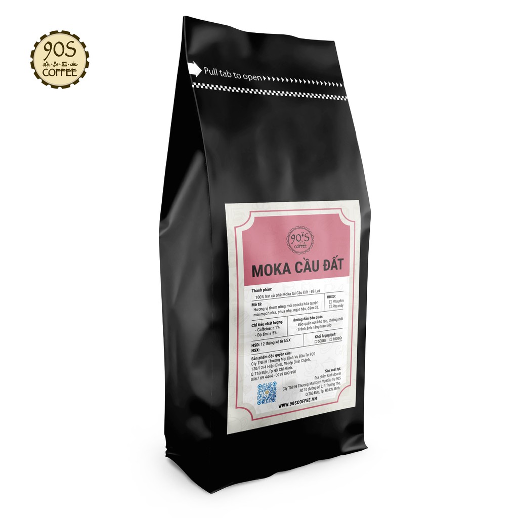 [HOT] Túi  250Gr Cà Phê Moka Cầu Đất Nguyên Chất Rang Mộc | 100% Cà Phê Sạch | 90S Coffee Vietnam | BigBuy360 - bigbuy360.vn