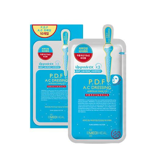 Hộp 10 miếng mặt nạ  Làm Dịu Da Mụn Mediheal P.D.F AC Dressing Ampoule Mask Ex