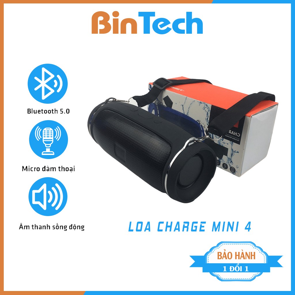 Loa Bluetooth Không Dây Charge 4 Mini Vỏ Nhôm Nghe Nhạc Hay Âm Thanh Chất Lượng Hỗ Trợ Cắm Thẻ Nhớ Và Usb