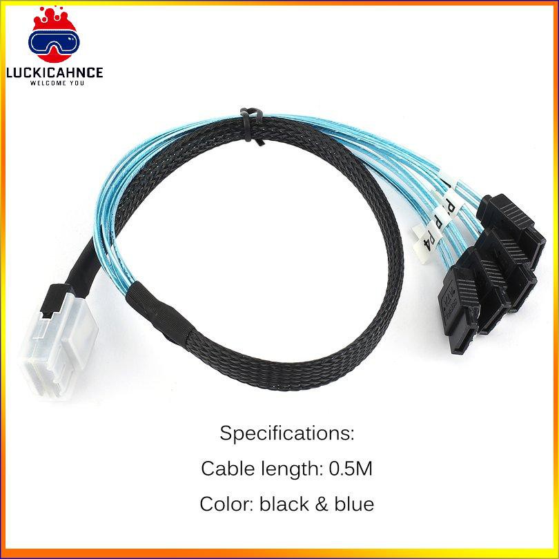 Dây Cáp Chuyển Đổi Sas 4i Sff-8087 36p 36-pin Sang 4 Sata 7 Chấu 0.5m | BigBuy360 - bigbuy360.vn