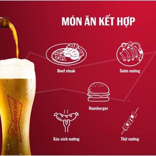 Bia Budweiser lon 330ml