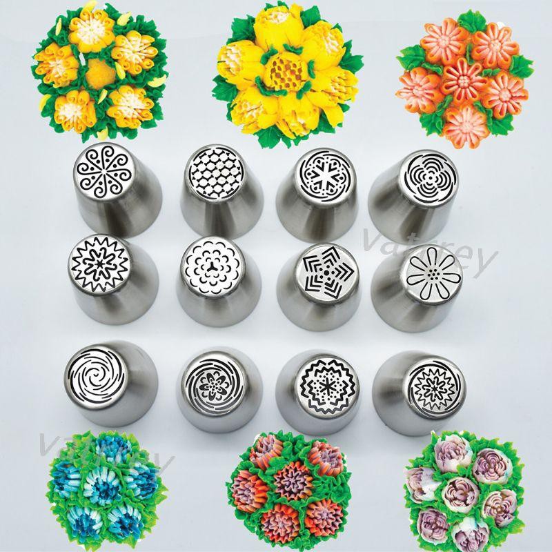 Set 12 Đuôi Bắt Bông Kem Tạo Hình Hoa Tulip