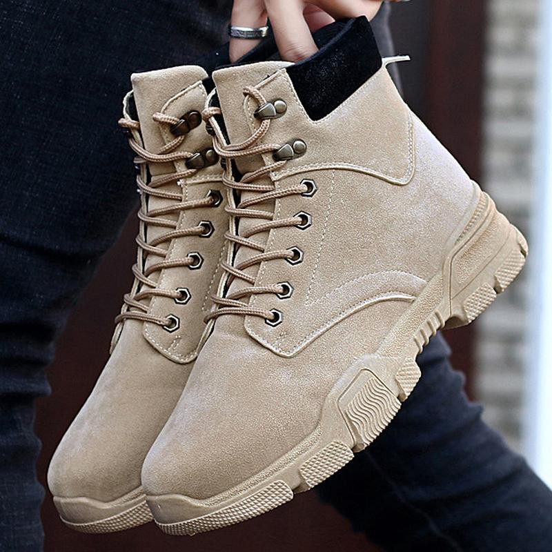 Giày boot nam có cổ,da pu lộn thiết kế châu âu cực ngầu và êm chân-800 | BigBuy360 - bigbuy360.vn