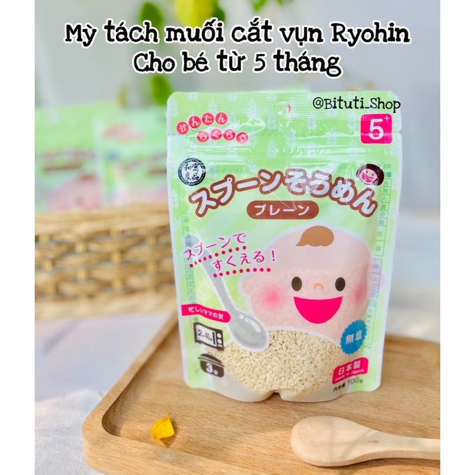 MÌ SOMEN RYOHIN TÁCH MUỐI cắt vụn cho bé ăn dặm từ 5tháng