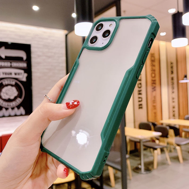 Vỏ cứng chống va đập Crystal Acrylic Tough Armor cho ốp lưng iPhone 11 12 Pro Max XS MAX XR 6s 7 8 plus