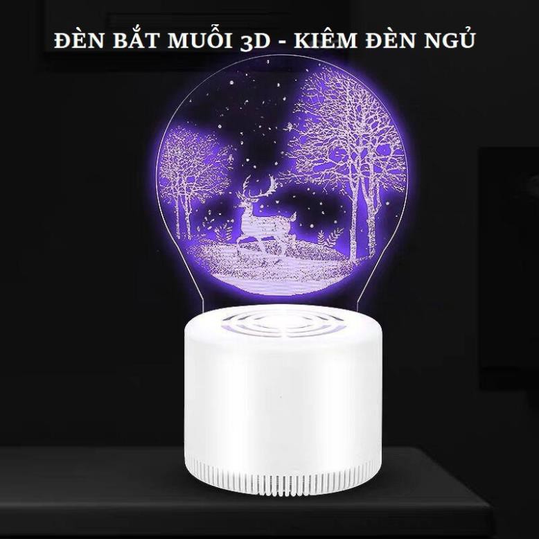 Đèn bắt muỗi kiêm đèn ngủ có hình ảnh 3D sáng tạo