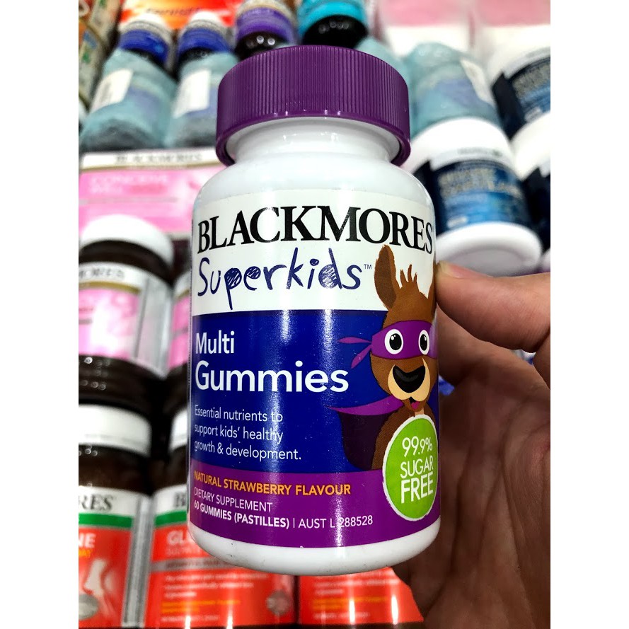 BILL ÚC - Blackmores Superkids Multi Gummies, kẹo dẻo vitamin tổng hợp 99.9% không đường rất tốt cho bé từ 2 tuổi