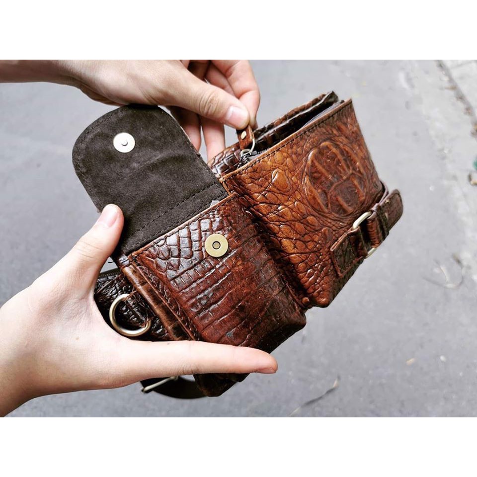 BẢO HÀNH TRỌN ĐỜI] Túi bao tử / Sling Bag Cao Cấp Hàng Đẹp Gạt Tàn Store / Cam Kết Da Bò Thật 100% - IPMN116 | BigBuy360 - bigbuy360.vn