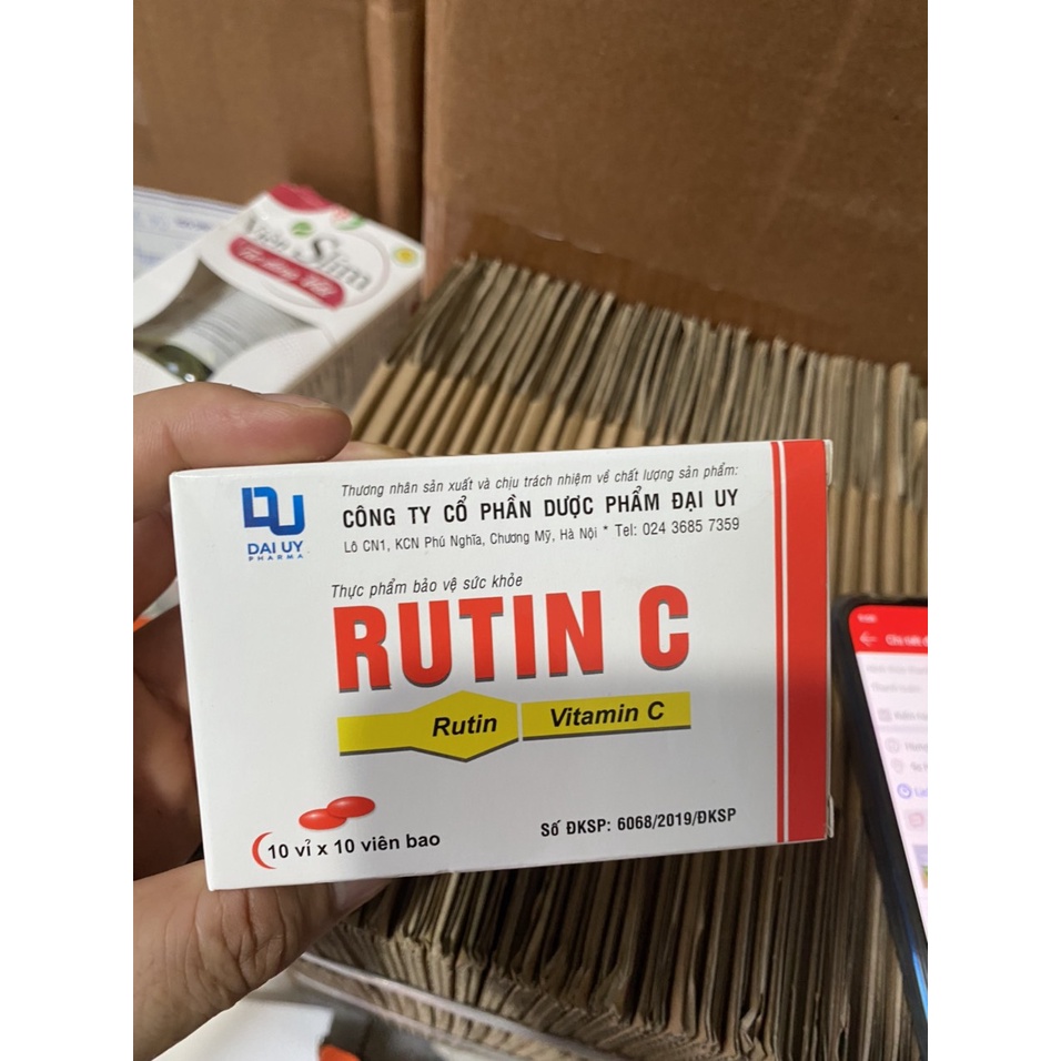 RUTIN - C đại uy rau má hỗ trợ điều tri viêm loét miệng, xuất huyết, chảy máu, trĩ ngoại trĩ nội