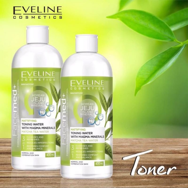 [Chính hãng] Eveline - Toner kiềm dầu với khoáng chất Magma Eveline Facemed+ 400ML