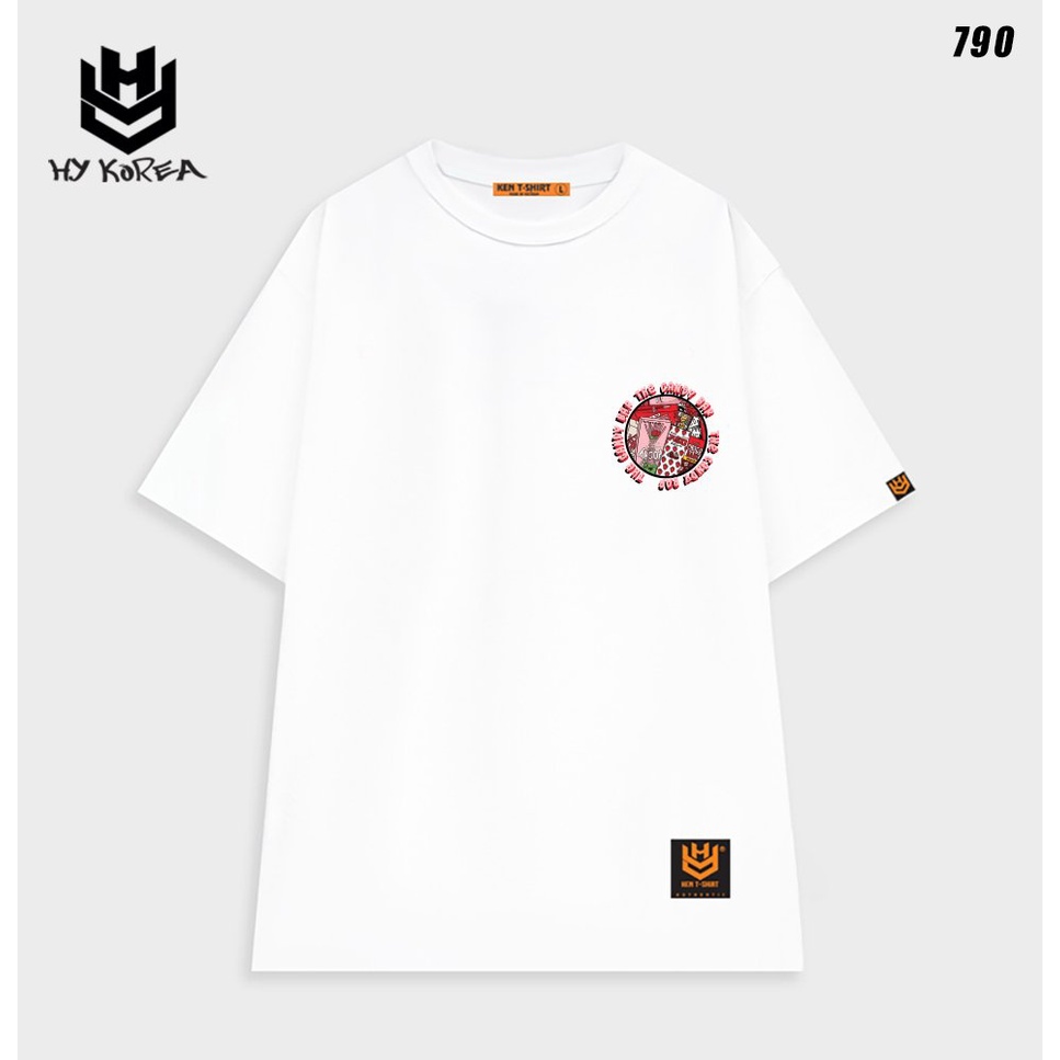 Áo thun unisex tay lỡ HY KOREA form rộng The candy bar 790