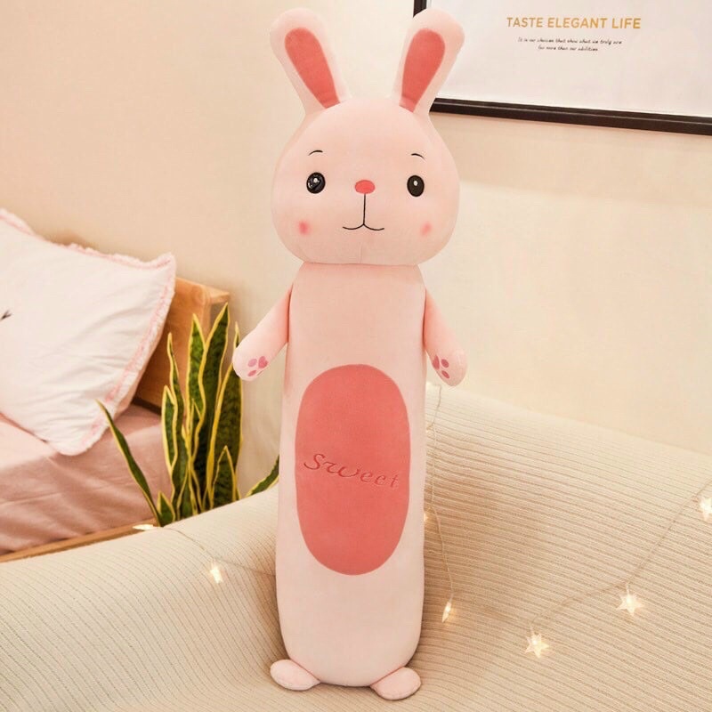 💃 Gối ôm gấu bông hình Thỏ hồng sz 70cm, nhồi bông ngộ nghĩnh đáng yêu chất lượng vải nỉ mềm mại giá rẻ